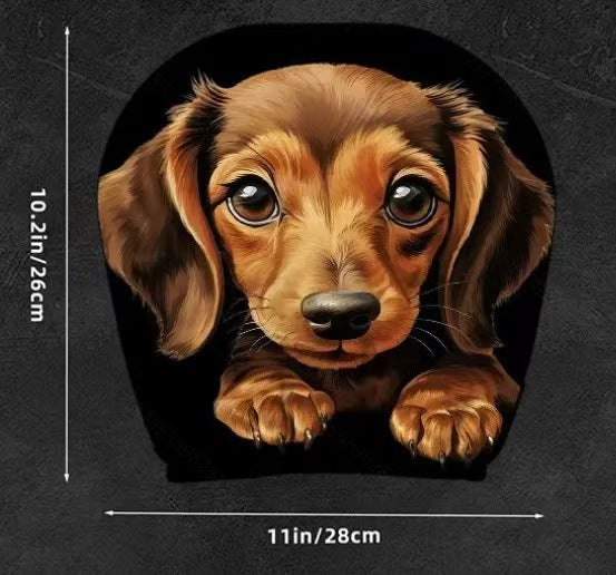 Black Skull Funny Car Print Headrest Cover Universal Elastic