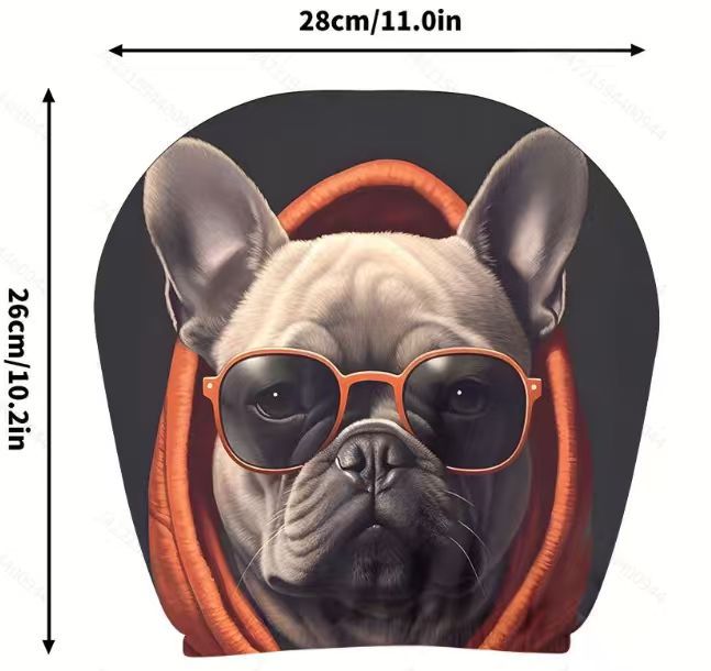 Black Skull Funny Car Print Headrest Cover Universal Elastic