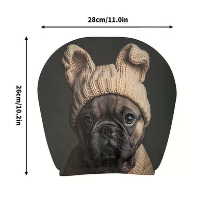 Black Skull Funny Car Print Headrest Cover Universal Elastic