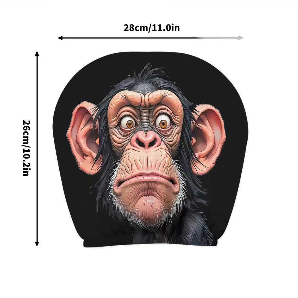 Black Skull Funny Car Print Headrest Cover Universal Elastic