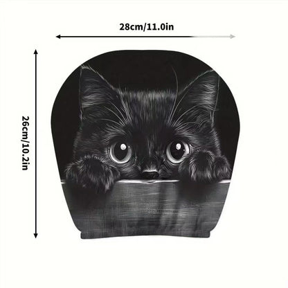 Black Skull Funny Car Print Headrest Cover Universal Elastic