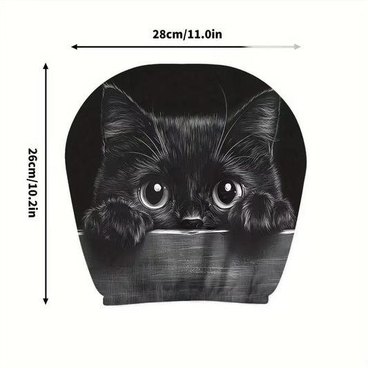 Black Skull Funny Car Print Headrest Cover Universal Elastic