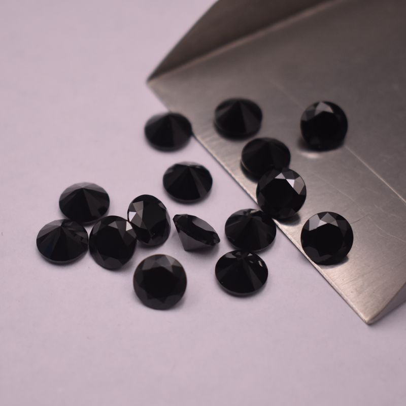 Black Spinel Round Loose Gemstones