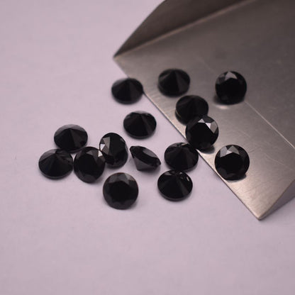 Black Spinel Round Loose Gemstones