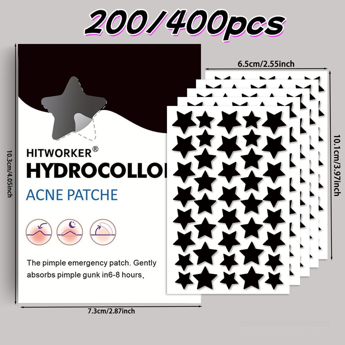 Black Star Acne Patches
