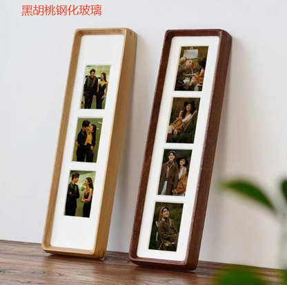 Black Walnut Rectangular Photo Frame Multi Grid Display