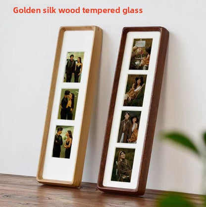 Black Walnut Rectangular Photo Frame Multi Grid Display