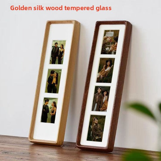 Black Walnut Rectangular Photo Frame Multi Grid Display