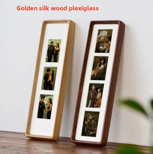 Black Walnut Rectangular Photo Frame Multi Grid Display