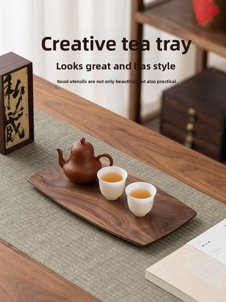 Black walnut rectangular tray