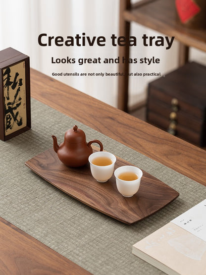 Black walnut rectangular tray