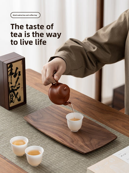 Black walnut rectangular tray