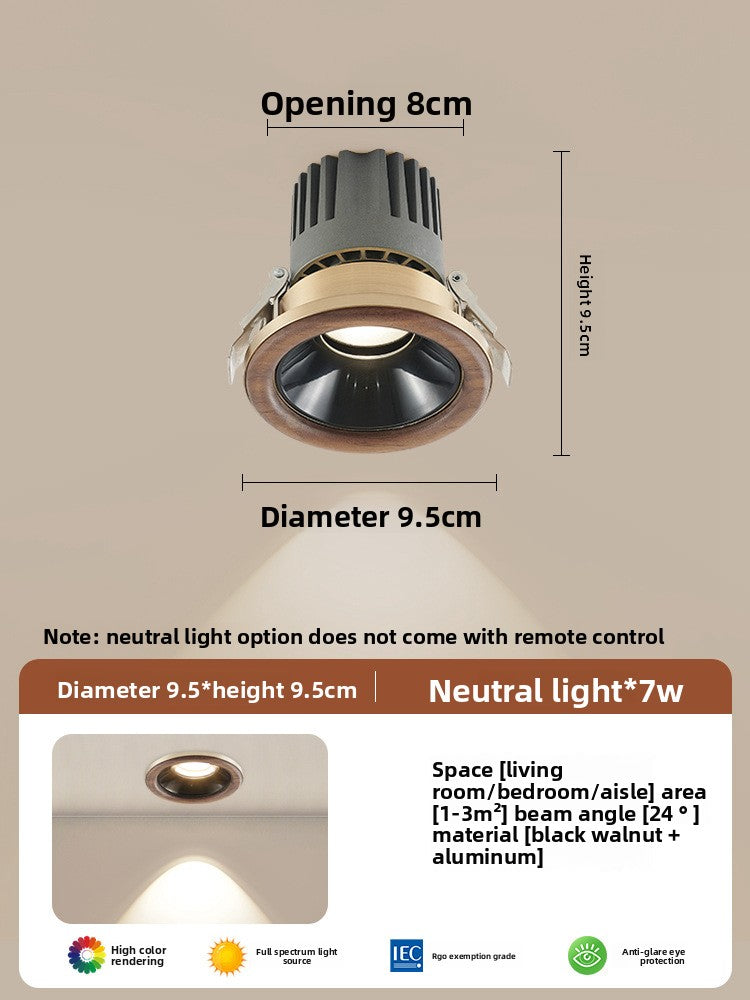 Black walnut solid wood downlight
