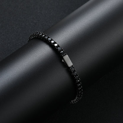 Black Zircon Tennis Chain Bracelet