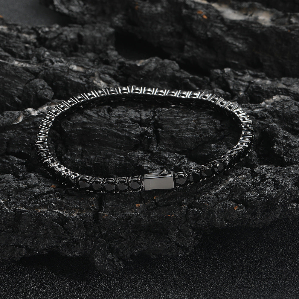 Black Zircon Tennis Chain Bracelet
