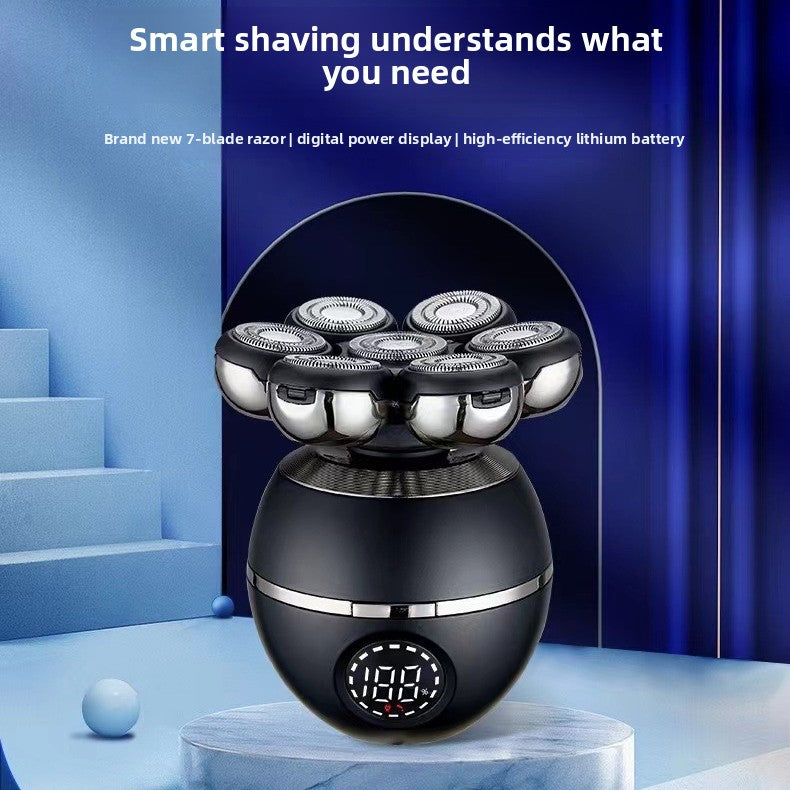 Blade Rotary Electric Shaver with LED Display