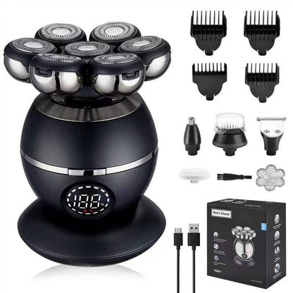 Blade Rotary Electric Shaver with LED Display