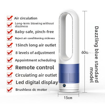 Bladeless Cooling and Heating Tower Fan with Remote Control