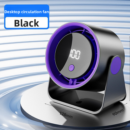 Bladeless Desk Fan with Digital Display and USB Charging