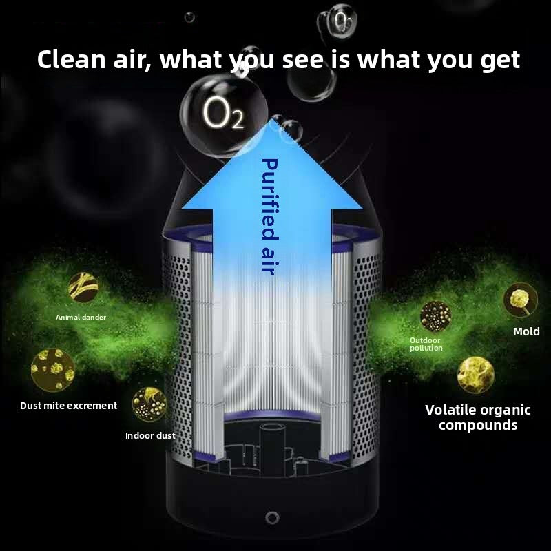 Bladeless Tower Fan with Remote Control and Air Purification