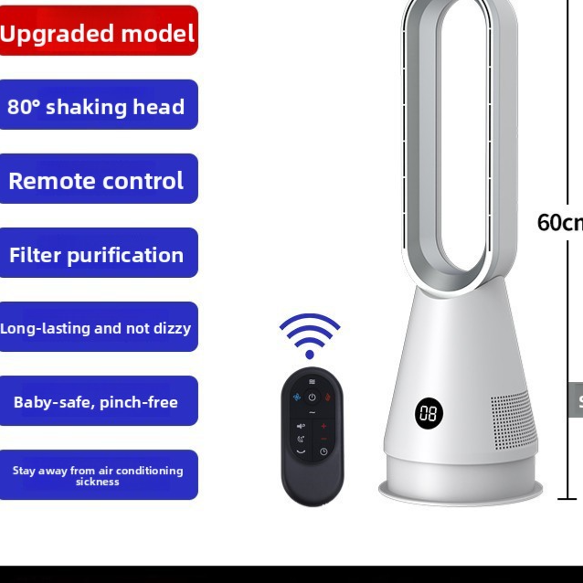 Bladeless Tower Fan with Remote Control
