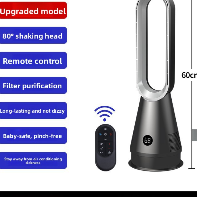 Bladeless Tower Fan with Remote Control