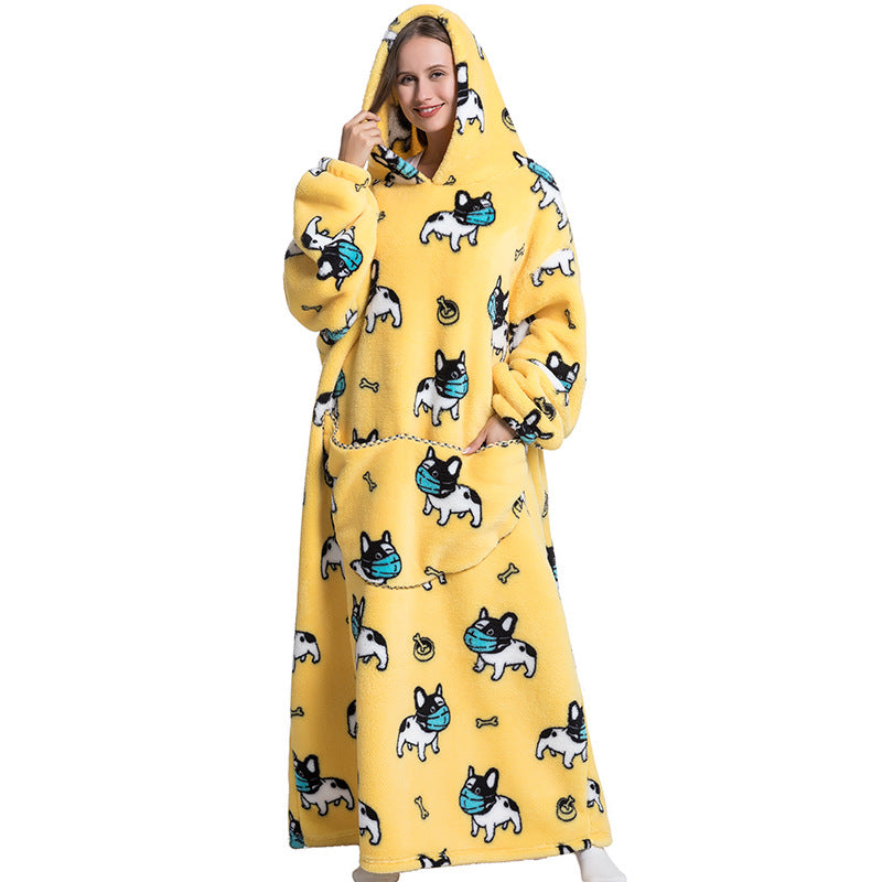 Blanket Hoodie Wearable Blanket Sweatshirt Oversized Warm Pullover Lazy Sweatshirt Extra Long