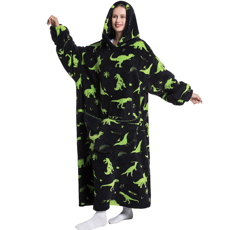 Blanket Hoodie Wearable Blanket Sweatshirt Oversized Warm Pullover Lazy Sweatshirt Extra Long