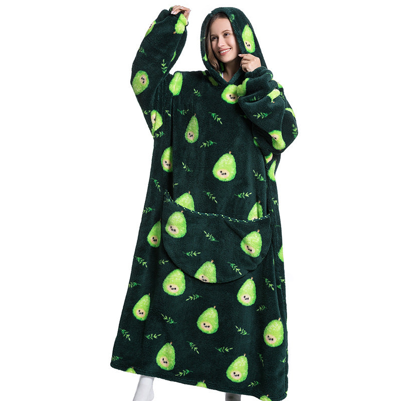 Blanket Hoodie Wearable Blanket Sweatshirt Oversized Warm Pullover Lazy Sweatshirt Extra Long