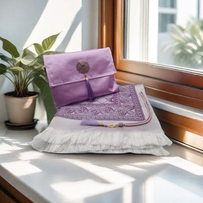 Blanket, prayer beads, bag set