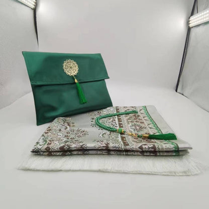 Blanket, prayer beads, bag set
