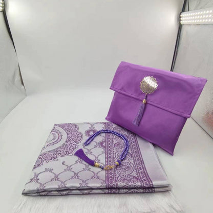 Blanket, prayer beads, bag set