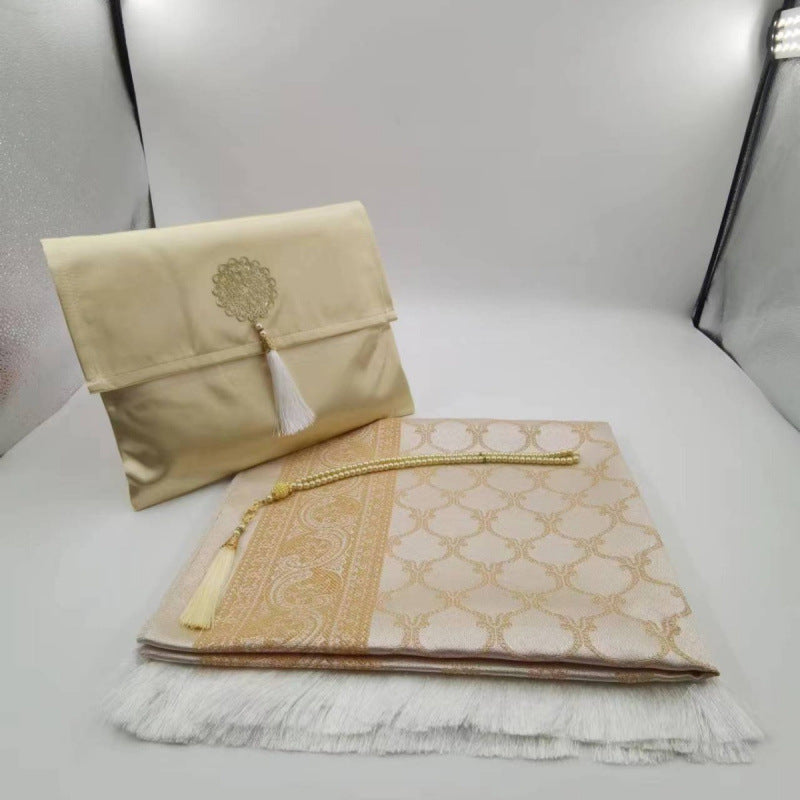 Blanket, prayer beads, bag set