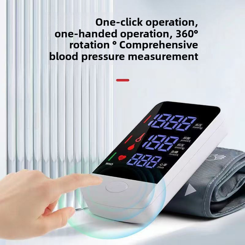 Blood pressure and blood glucose integrated machine, heart rate sphygmomanometer, four-in-one detector, test paper, blood glucose meter, uric acid multi-parameter meter