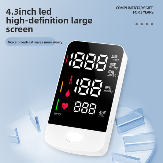 Blood Pressure Blood Sugar Uric Acid Heart Rate Multi-Parameter Monitor