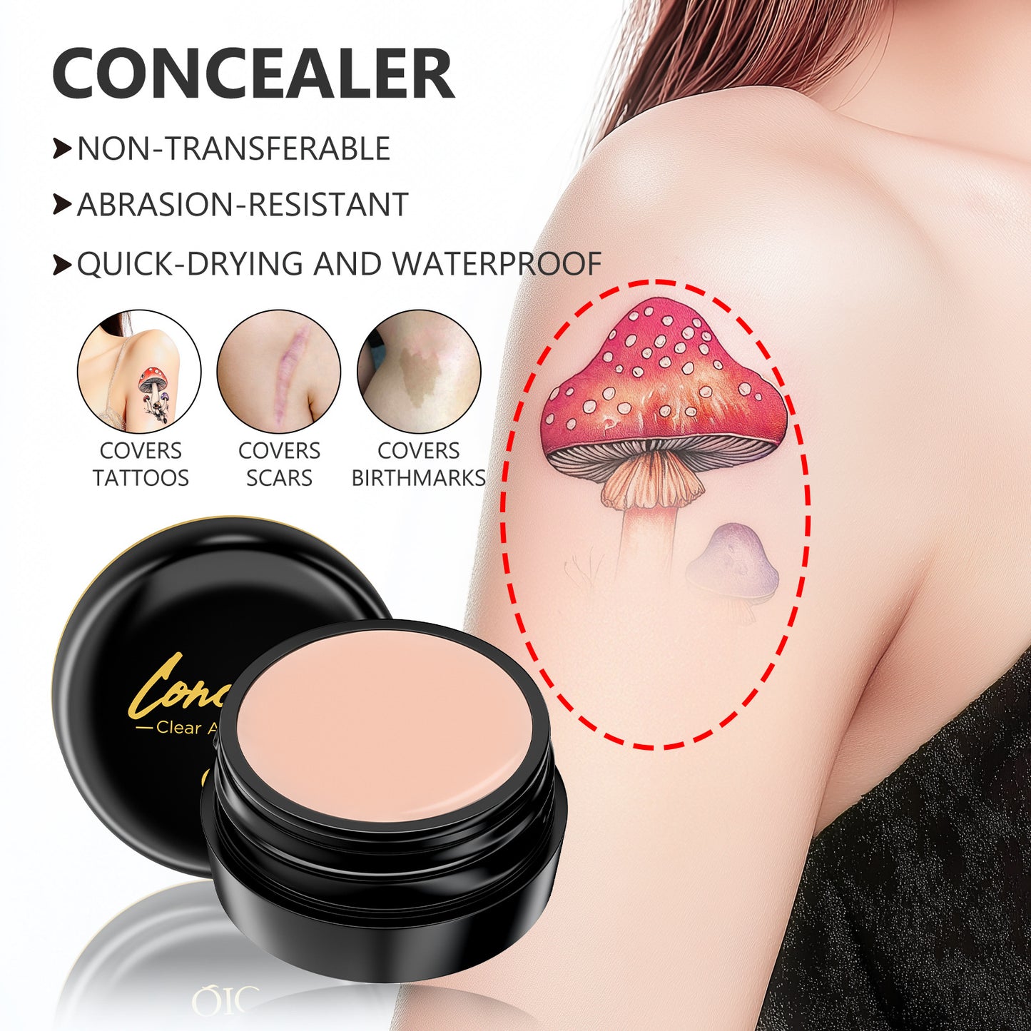 Blotting cream for covering tattoo spots
