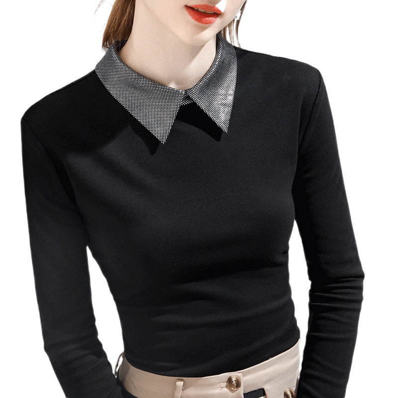 Blouse with collar for women