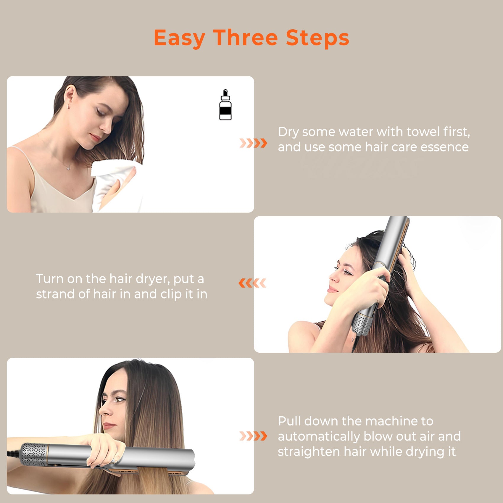 Blow-dry straightener
