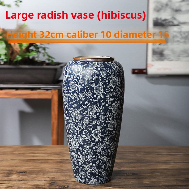 Blue and Flower Vase