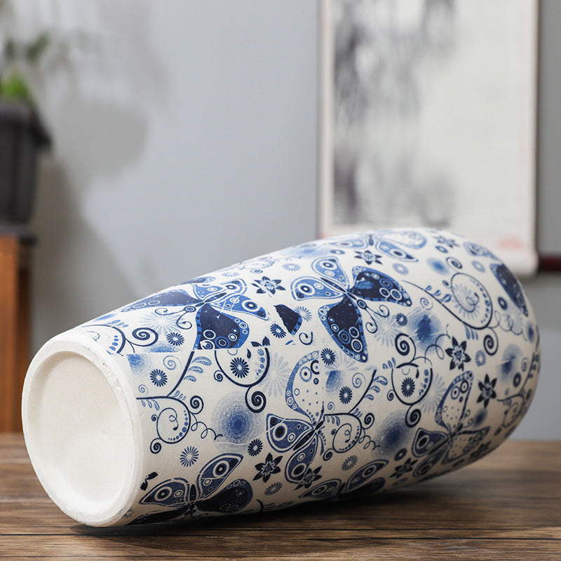 Blue and Flower Vase