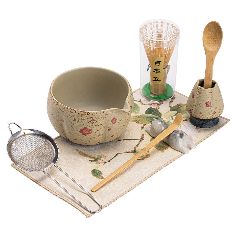 Blue and White Ceramic Matcha Tea Set