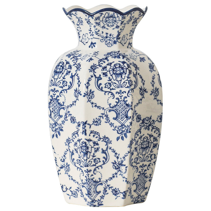 Blue and white porcelain vase