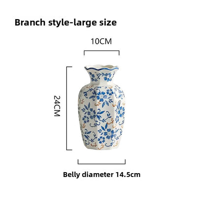 Blue and white porcelain vase