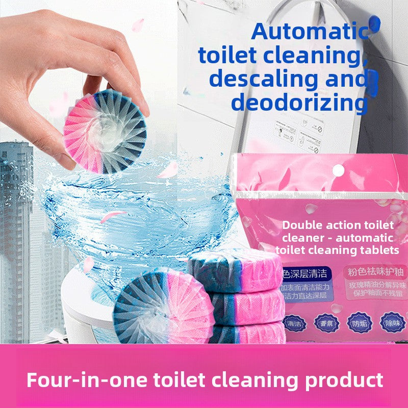 Blue Bubble Toilet Cleaner Blocks with Floral Scent
