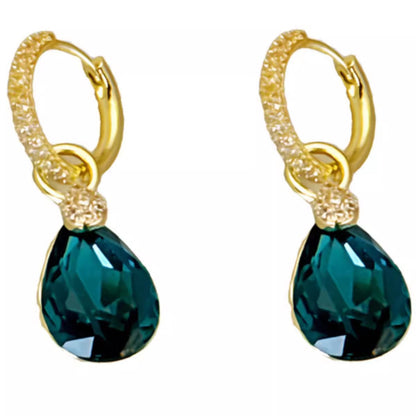 Blue Drop Crystal Earrings for Women