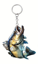 Blue fish pendant