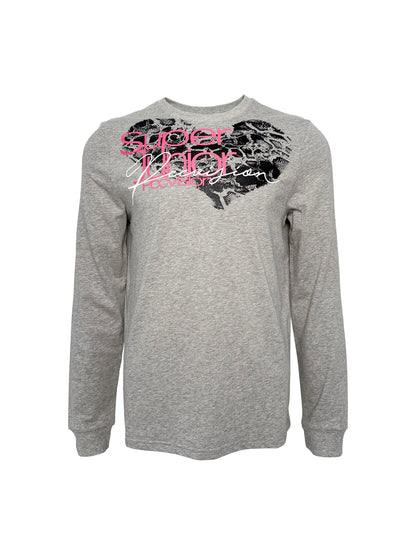 Blue-gray round-neck t-shirt