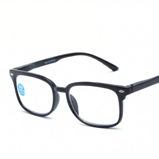 Blue-light-blocking reading glasses