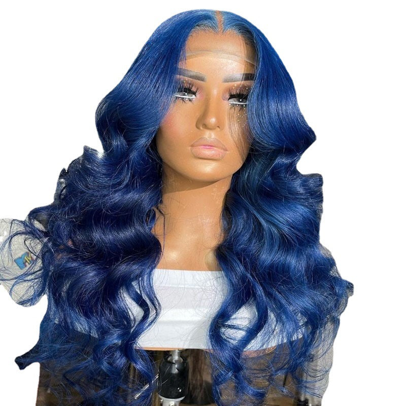 Blue Long Wavy Synthetic Hair Wig