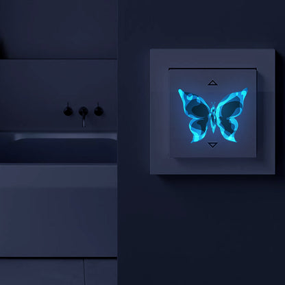 Blue Luminous Butterfly Wall Sticker